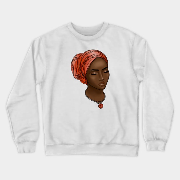 Beautiful african girl Crewneck Sweatshirt by Kuchinska design